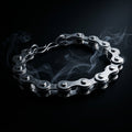 Aurev MEN Heavy Duty Bike Chain Bracelet – Stainless Steel Rugged Link Wrist Band for Men, 8.5 Inch Length and 10mm Width