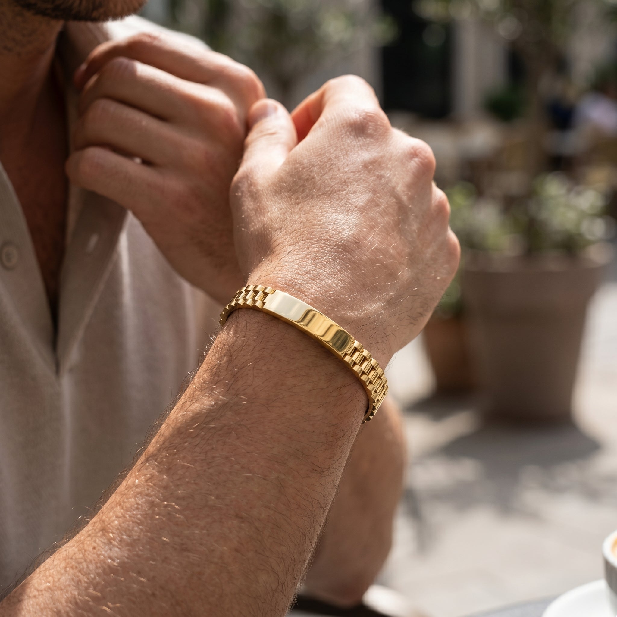 Stainless Steel Kada Open Cuff Bracelet for Men | Adjustable upto 8cm in diameter