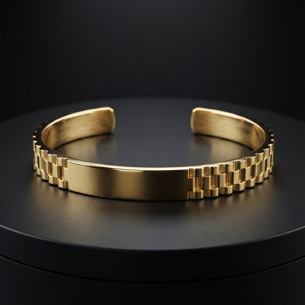 Stainless Steel Kada Open Cuff Bracelet for Men | Adjustable upto 8cm in diameter