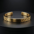 Stainless Steel Kada Open Cuff Bracelet for Men | Adjustable upto 8cm in diameter