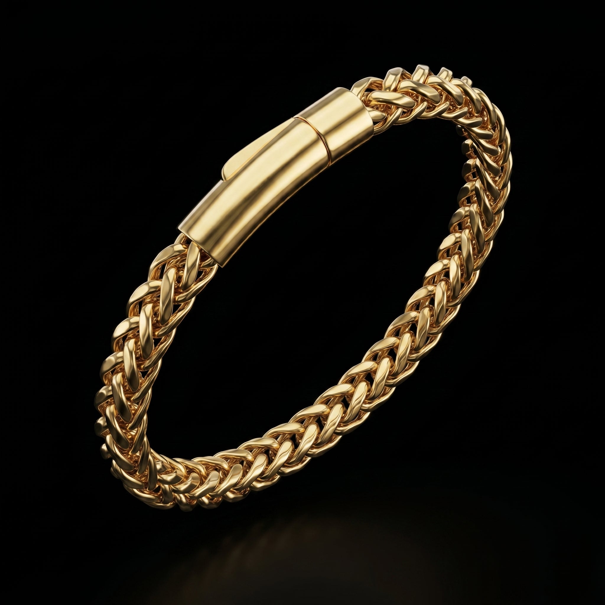 Royal Cuban Link Bracelet with magnetic lock – length 8.12 inch and width 6 mm