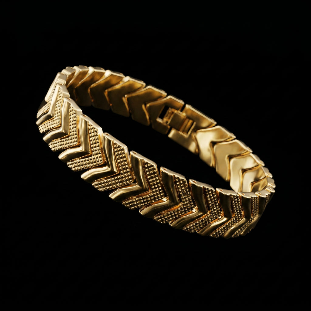 Chevron Link Bracelet for Men | Length 8.3 inch | Width 12 mm