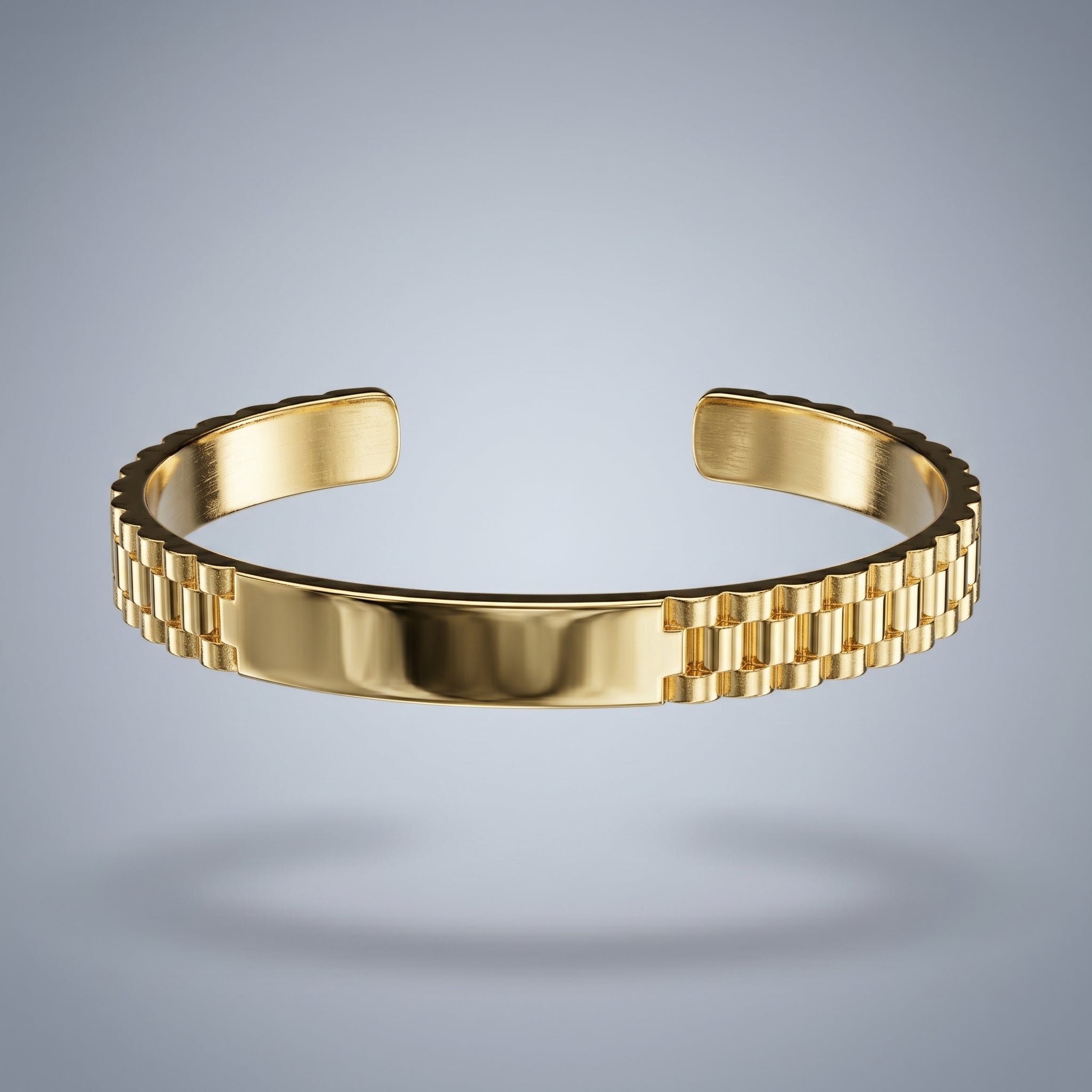 Stainless Steel Kada Open Cuff Bracelet for Men | Adjustable upto 8cm in diameter