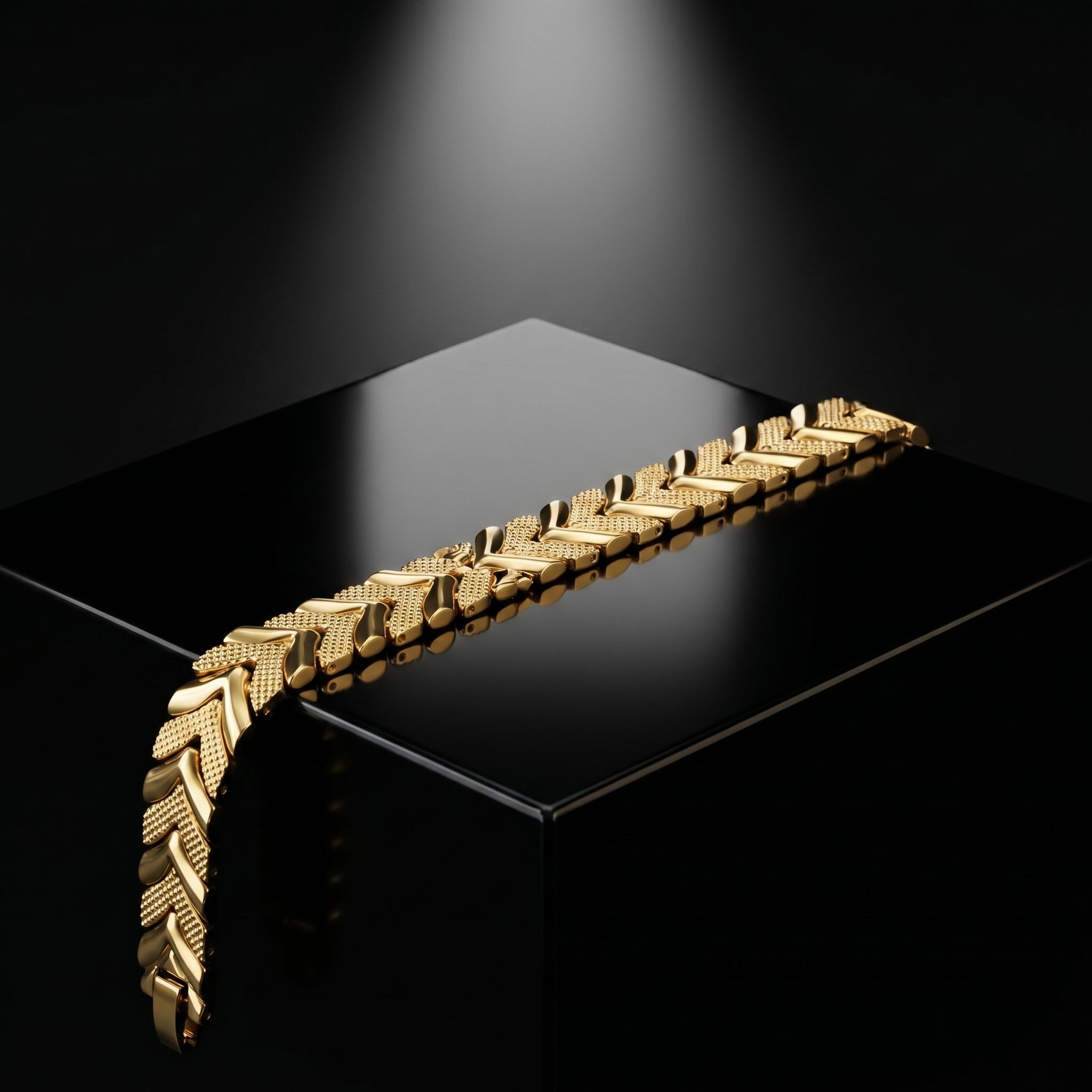 Chevron Link Bracelet for Men | Length 8.3 inch | Width 12 mm