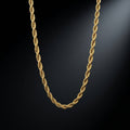 AUREV MEN Royal Rope Chain Necklace for Men, 22 Inch and width 4 mm