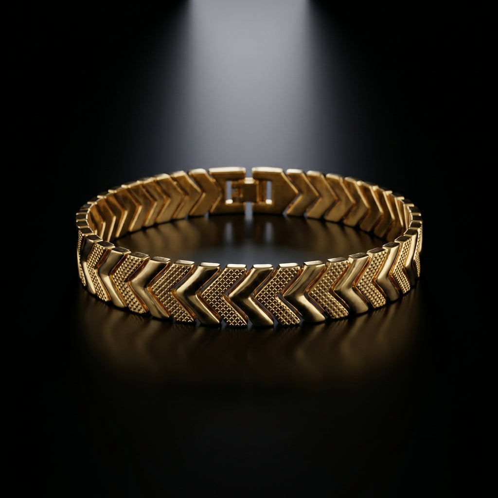 Chevron Link Bracelet for Men | Length 8.3 inch | Width 12 mm