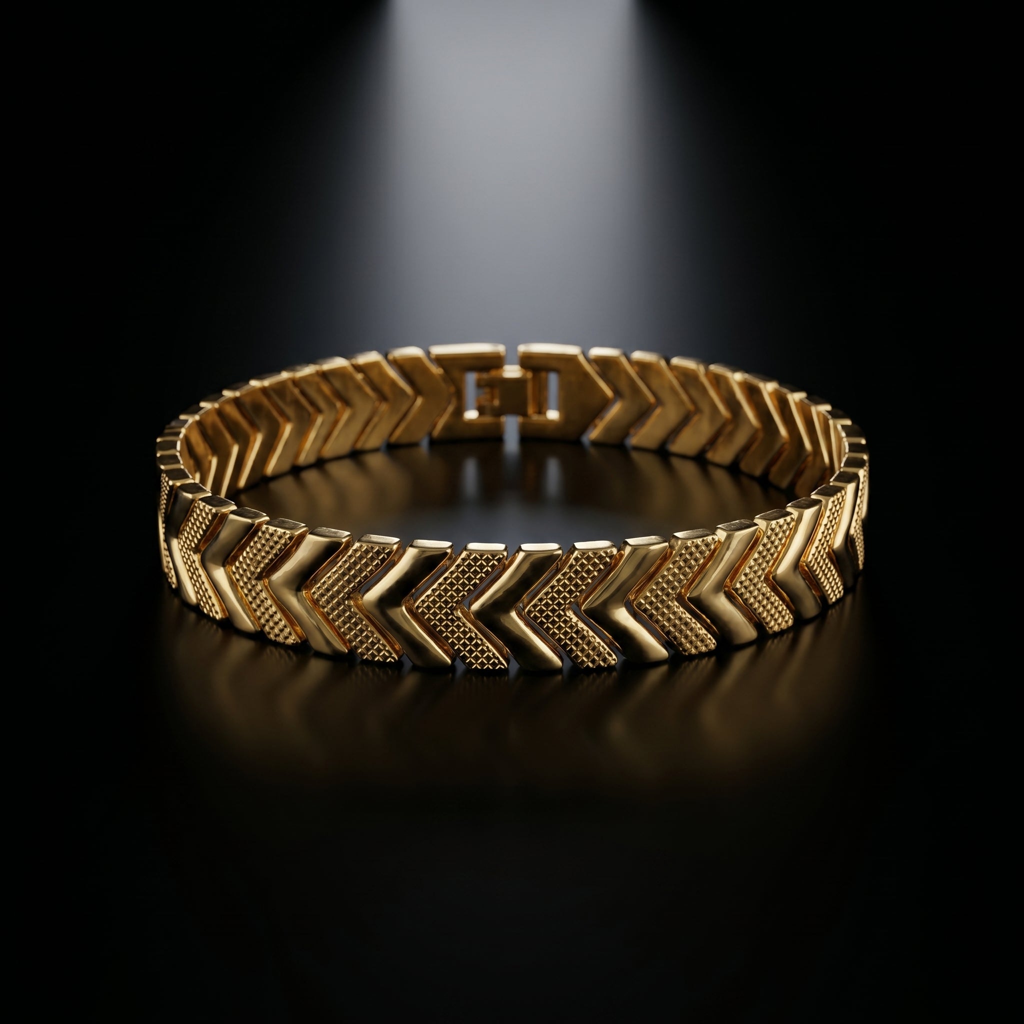 Chevron Link Bracelet for Men | Length 8.3 inch | Width 12 mm