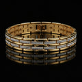 Luxury Dual-Tone Gold & Silver Link Bracelet for Men, Length 8.5 inch | Width 12 mm