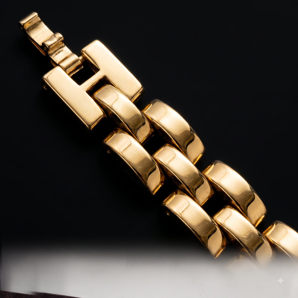 Triple-Layer Link Bracelet  | Length 8 inch | Width 12 mm | Weight 45 gram