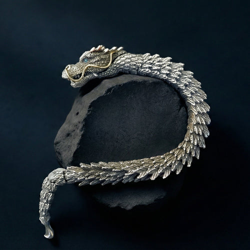 DRAGON GOT  - "12"mm Pure Titanium Steel Bracelet with Hook Buckle for Men & Boys ("9" inch), (Free size, fit for any one)