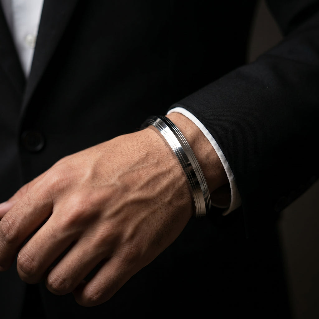 Stainless steel kada for men, 12mm width
