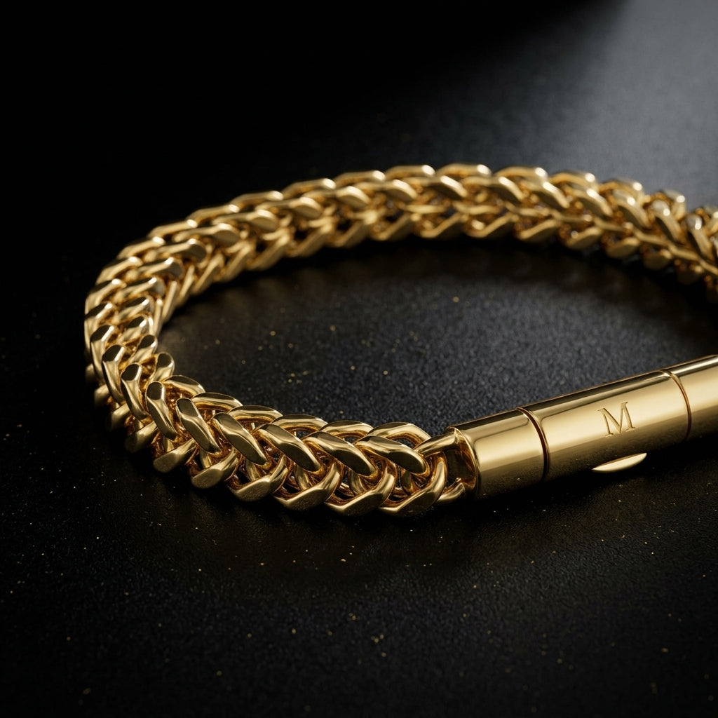 AUREV MEN Royal Cuban Link Bracelet – length 8.12 inch and width 6 mm