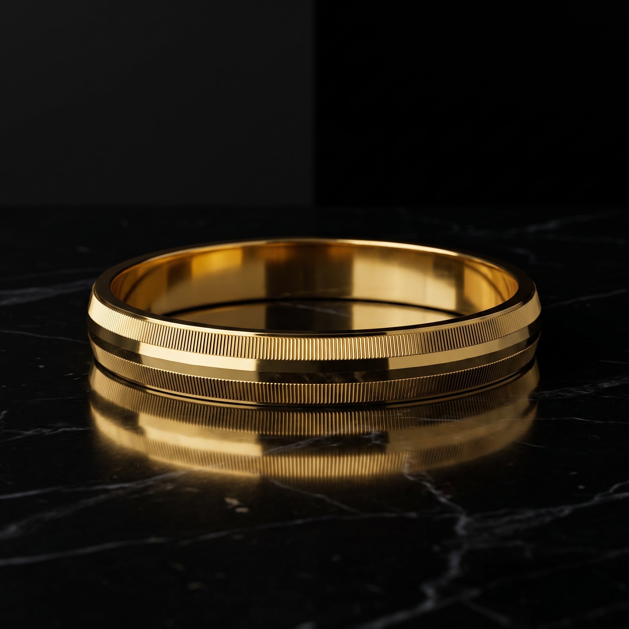 Aurev MEN Premium Gold-Tone Stainless Steel Kada for Men