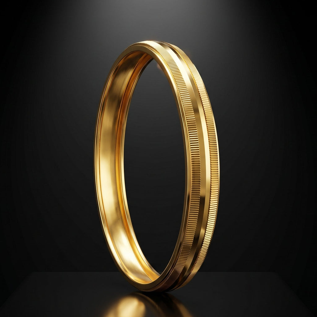 Aurev MEN Premium Gold-Tone Stainless Steel Kada for Men