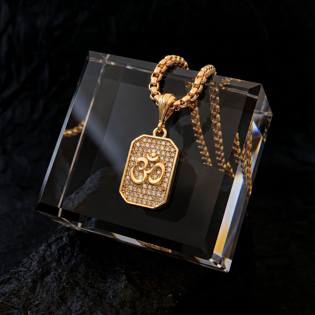 Om Diamond Chain Pendant