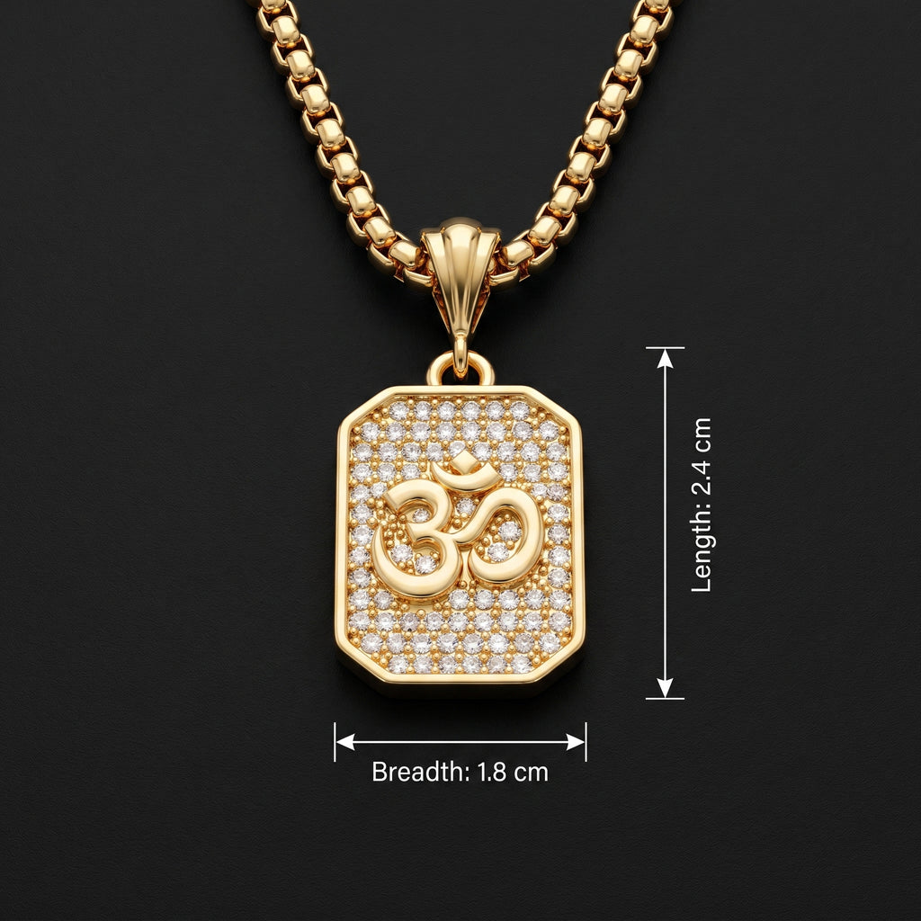 Om Diamond Chain Pendant