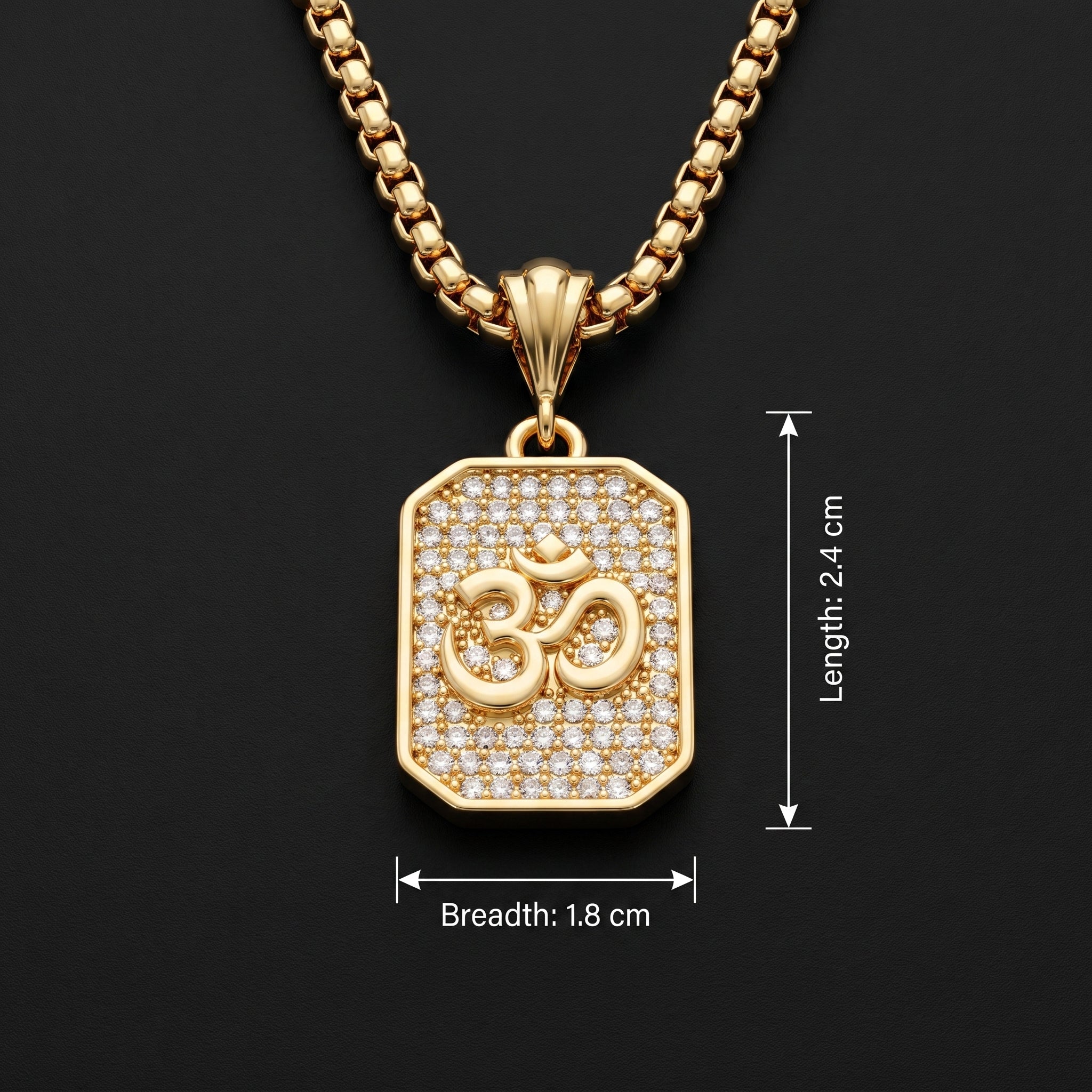 Om Diamond Chain Pendant