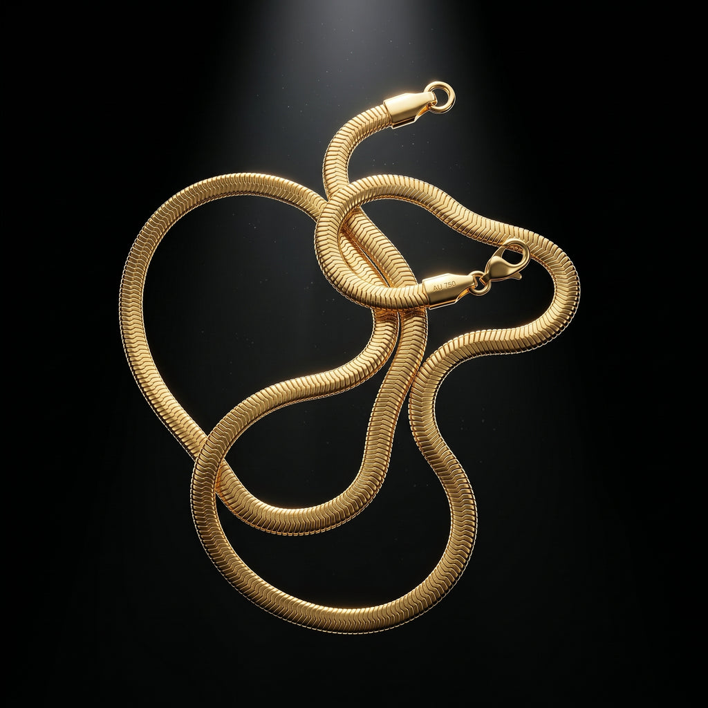 Aurev™ Premium Golden Snake Chain for Men | Sleek Luxury Design | Everyday & Party Wear