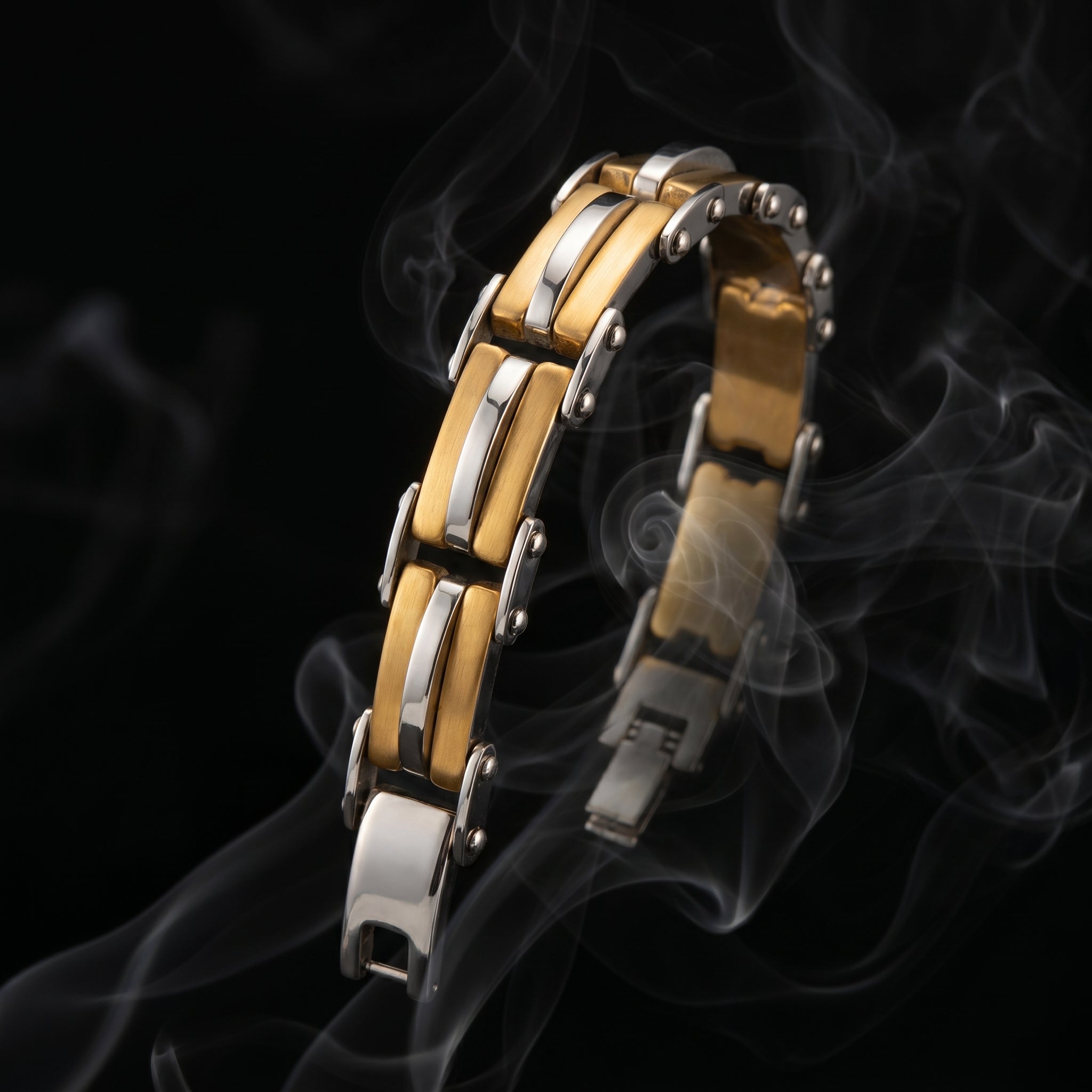 Premium Two-Tone Stainless Steel Bracelet for Men,  Length 8.5 inch | Width 12 mm