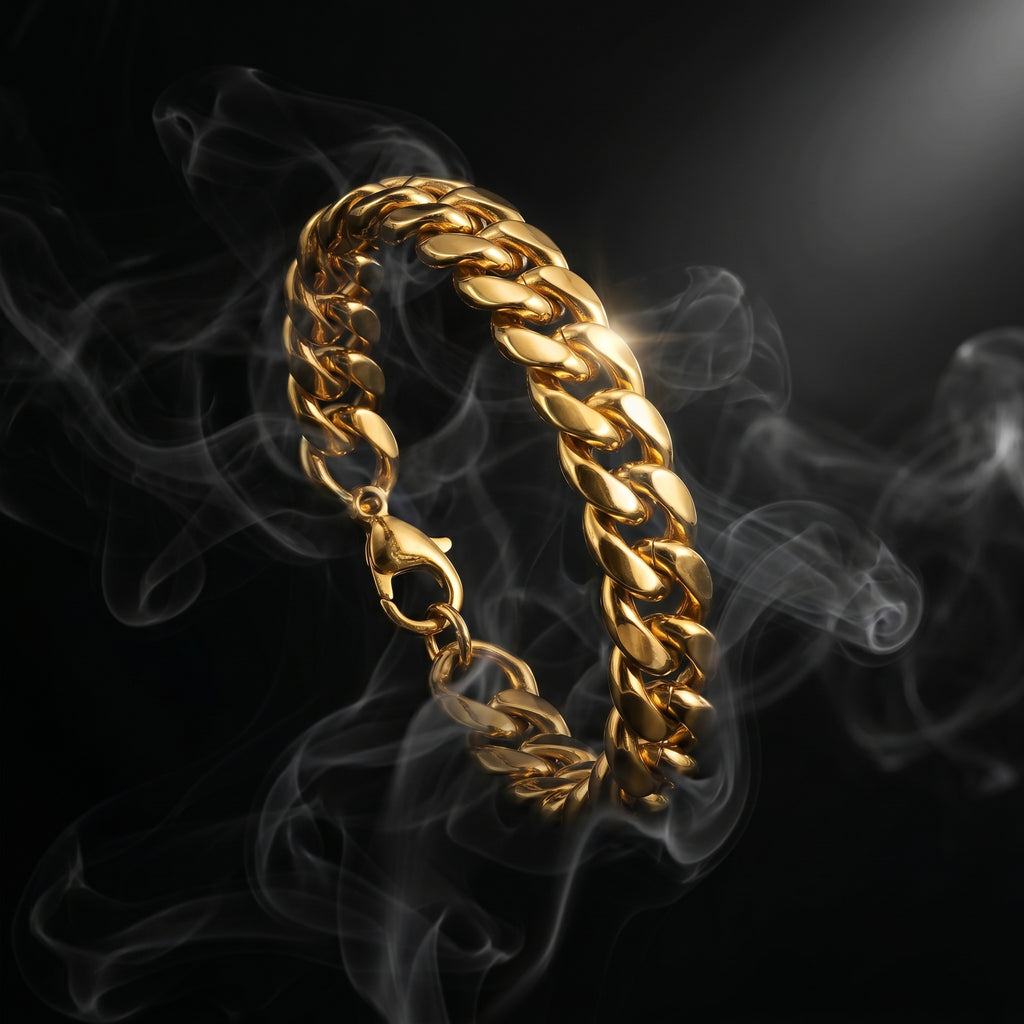 Cuban bracelet comes with 5 years of color warranty, Length 8.5 inch | Width 12mm