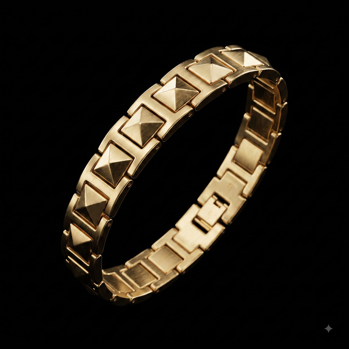 Geometric Link Bracelet for Men | Length 8.3 inch | Width 12 mm