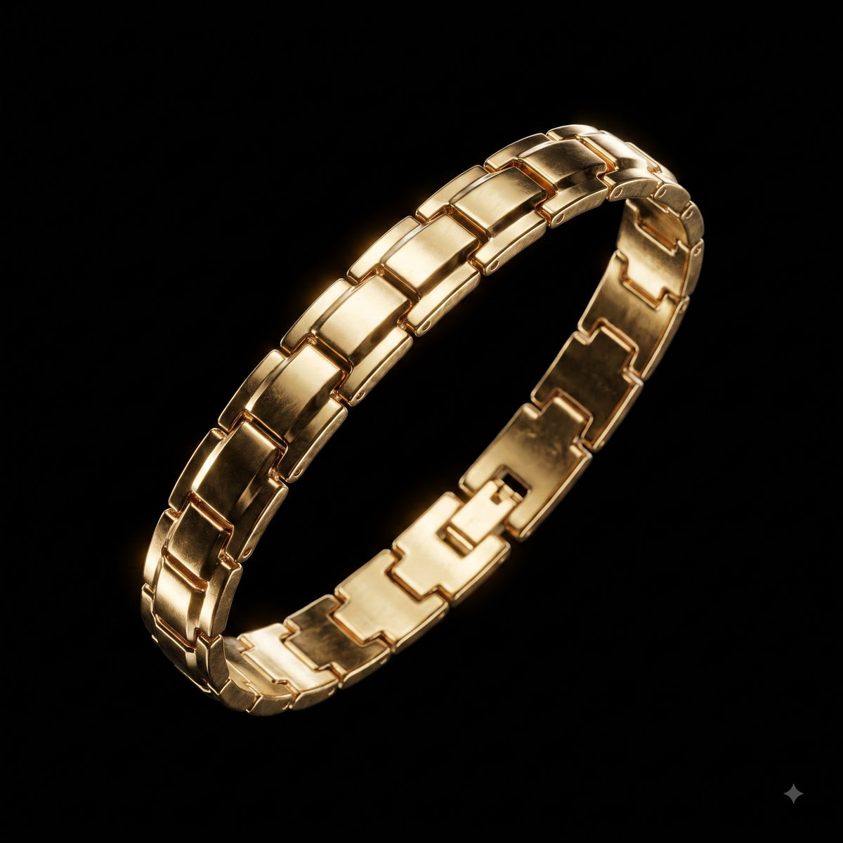Interlocking Armor Link Gold Bracelet | Length 8.4 inches | Width 12 mm | Weight 40 gram