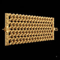 Royal Gold-Plated Wide Mesh Link Cuff Bracelet | Length 8 Inch | Width 6.8 cm | Weight 54 Gram