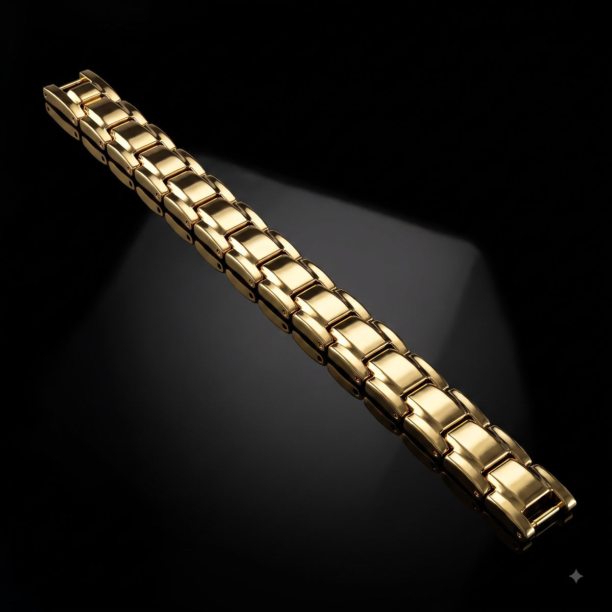 Interlocking Armor Link Gold Bracelet | Length 8.4 inches | Width 12 mm | Weight 40 gram