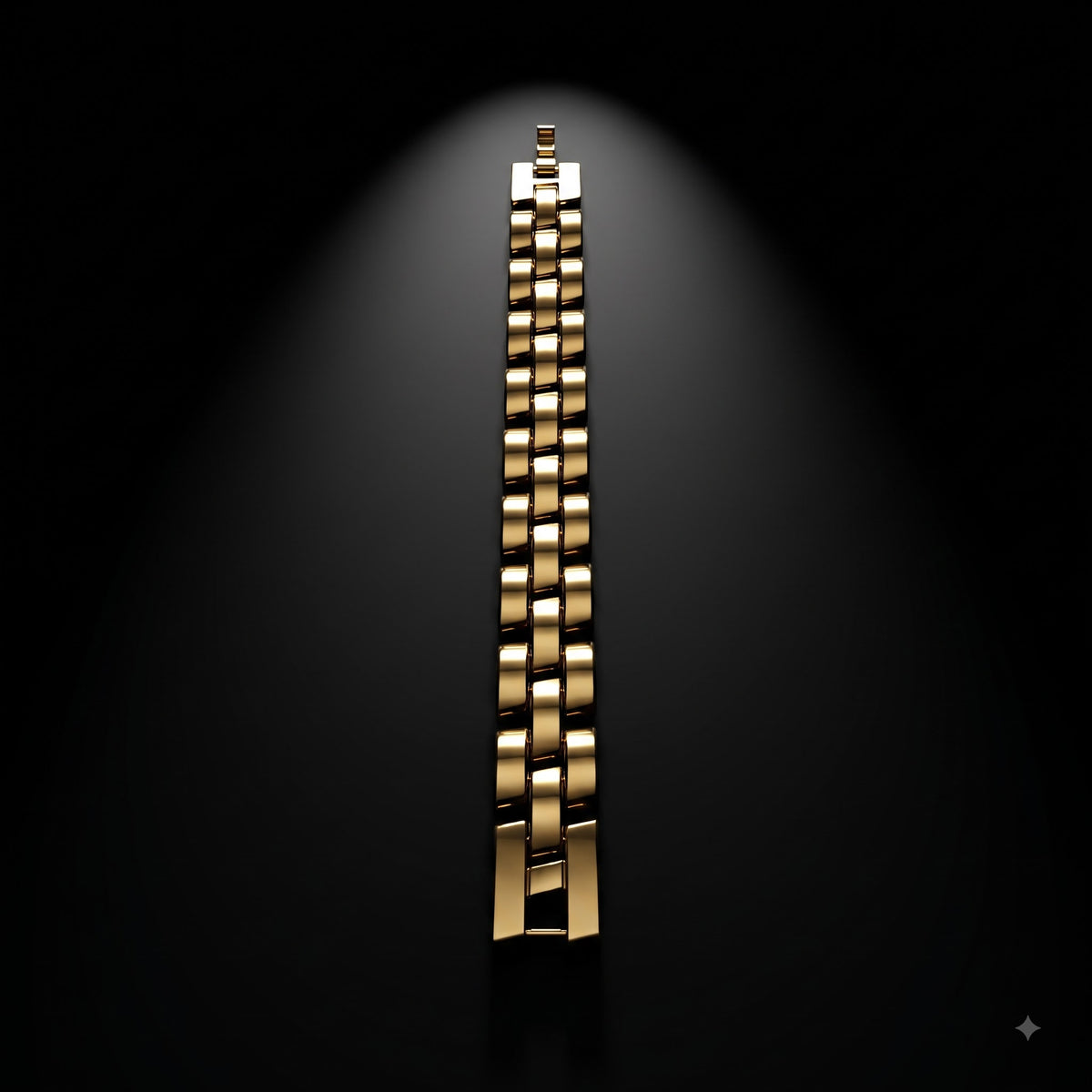 Triple-Layer Link Bracelet  | Length 8 inch | Width 12 mm | Weight 45 gram