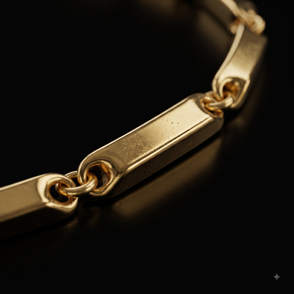 Bar Link Chain for Men | Elegant Rectangular Link Necklace