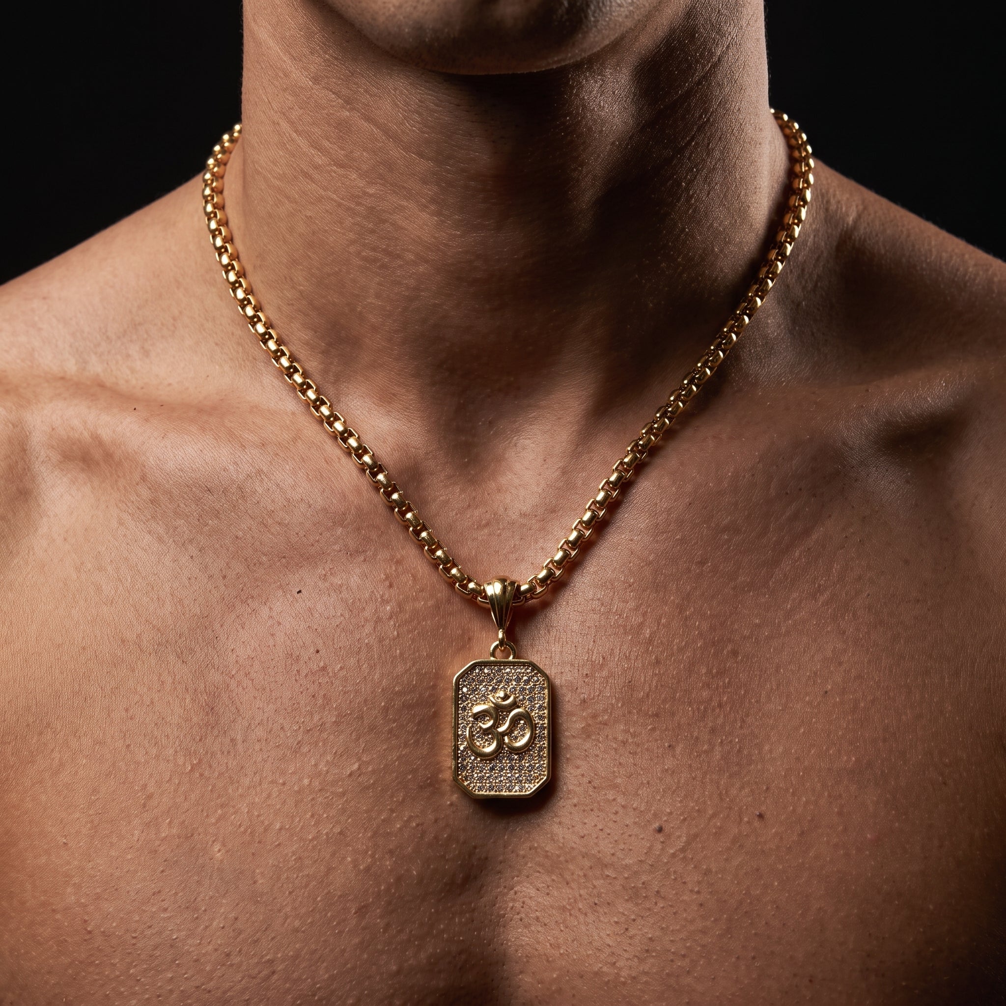 Om Diamond Chain Pendant