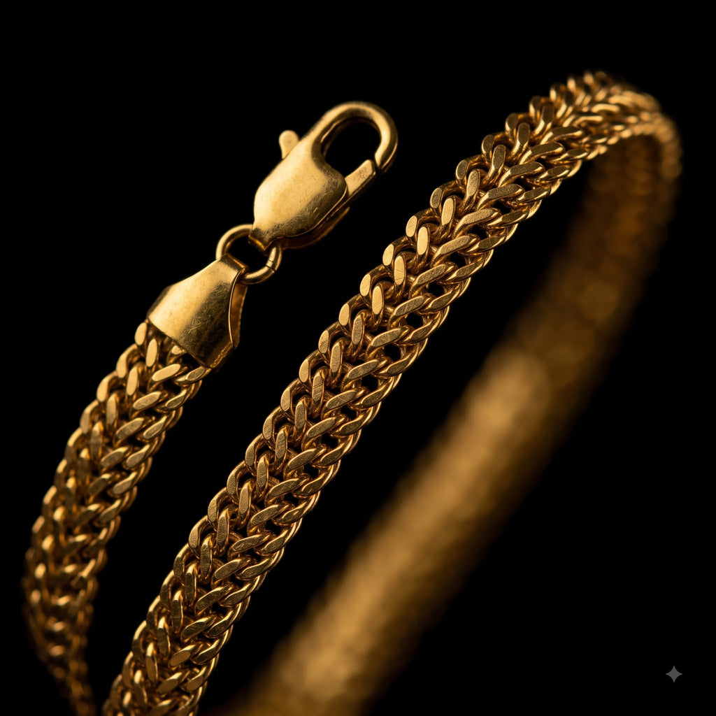 Double Cuban Link Chain 22K looks real gold plated, Length 21.6 inch | Width 6 mm | Weight 21 Gram