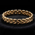 Laurel Leaf Wheat Chain Bracelet for men | Length 8.4 inches | Width 12 mm | Weight 40 gram
