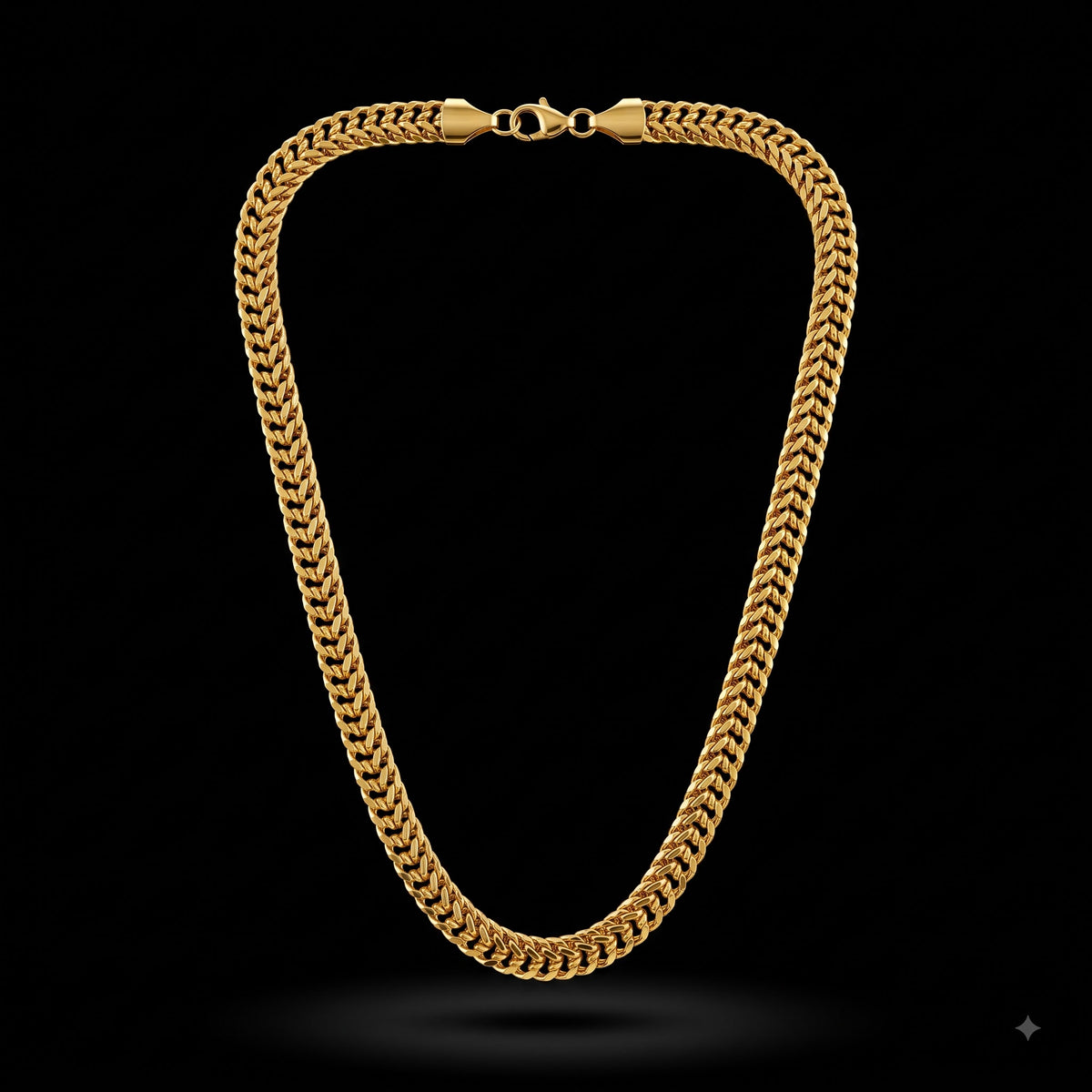 Double Cuban Link Chain 22K looks real gold plated, Length 21.6 inch | Width 6 mm | Weight 21 Gram
