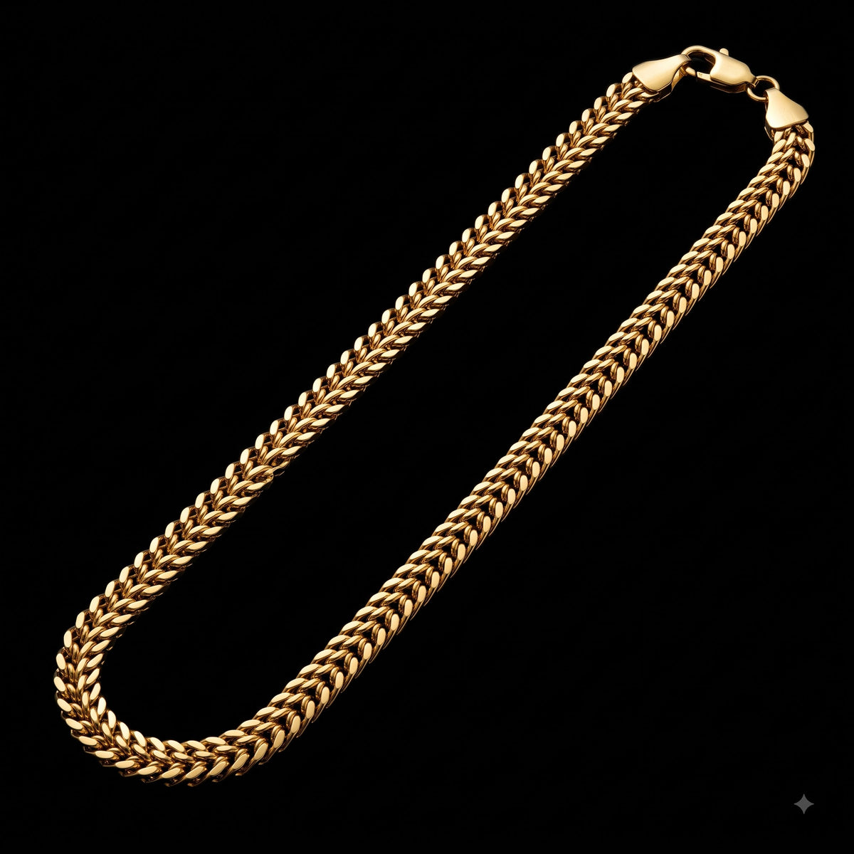 Double Cuban Link Chain 22K looks real gold plated, Length 21.6 inch | Width 6 mm | Weight 21 Gram