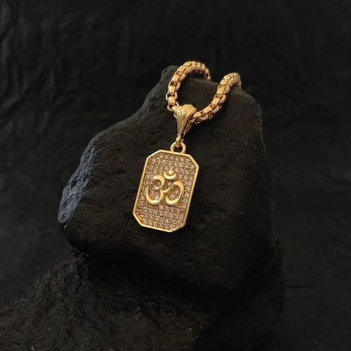 Om Diamond Chain Pendant