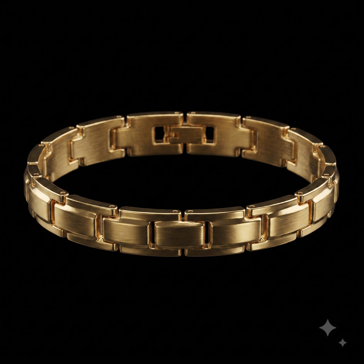 Interlocking Armor Link Gold Bracelet | Length 8.4 inches | Width 12 mm | Weight 40 gram
