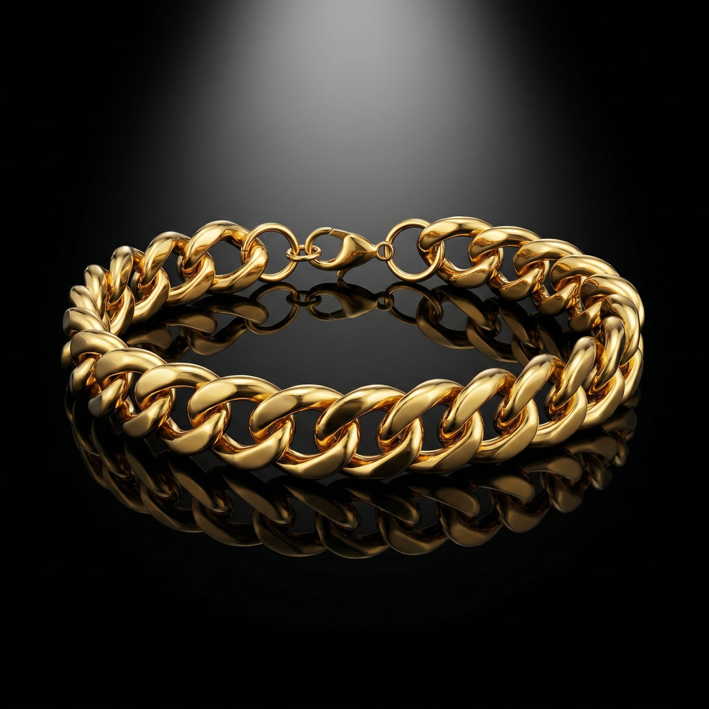 Cuban bracelet comes with 5 years of color warranty, Length 8.5 inch | Width 12mm