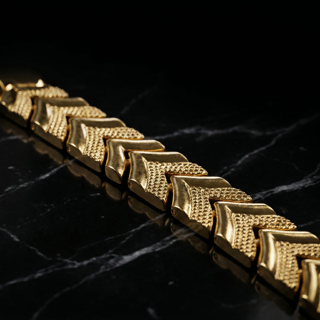 Chevron Link Bracelet for Men | Length 8.3 inch | Width 12 mm