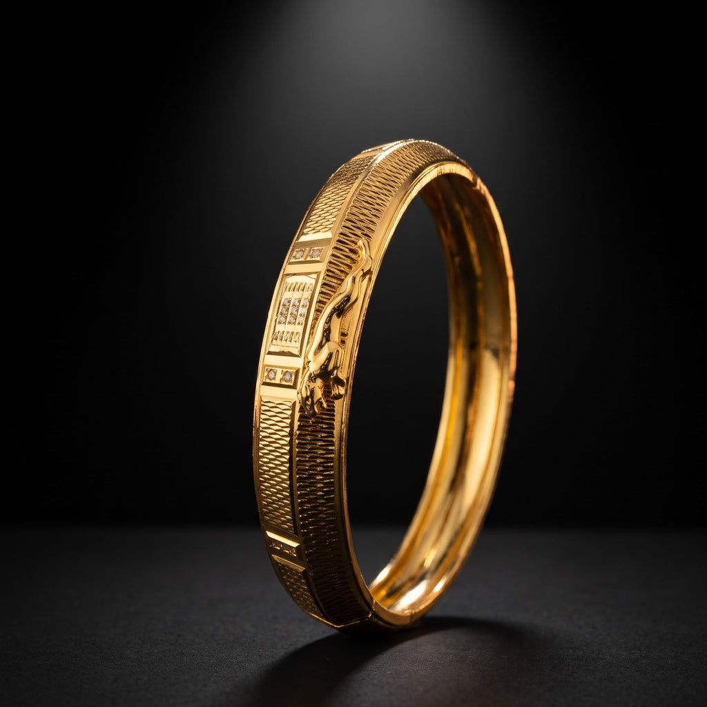 Jaguar gold kada | IGB Coating on a Brass base looks 24k Gold