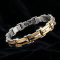 Premium Two-Tone Stainless Steel Bracelet for Men,  Length 8.5 inch | Width 12 mm