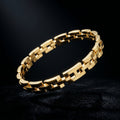 Royal Gold Link Bracelet for Men, Length 7.5 inch | Width 7mm