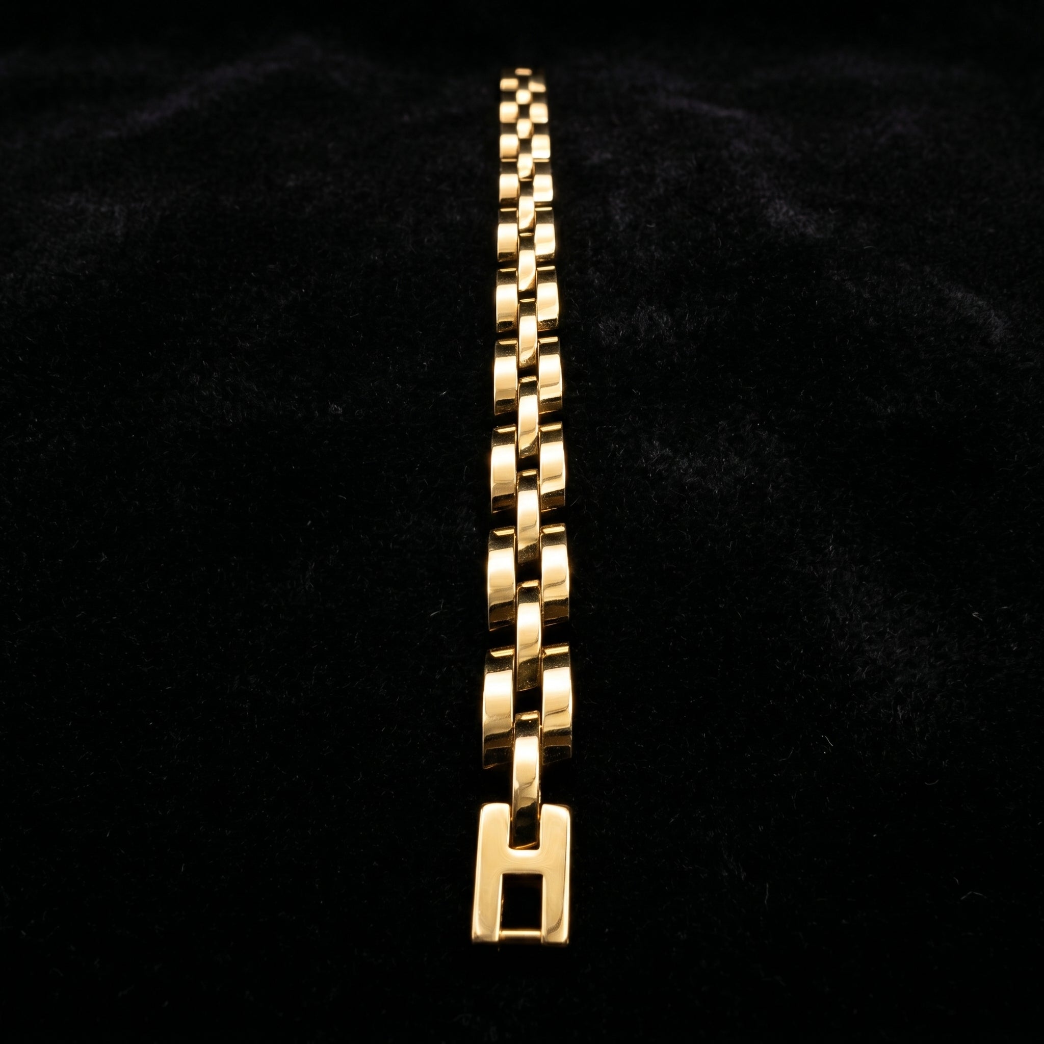 Royal Gold Link Bracelet for Men, Length 7.5 inch | Width 7mm