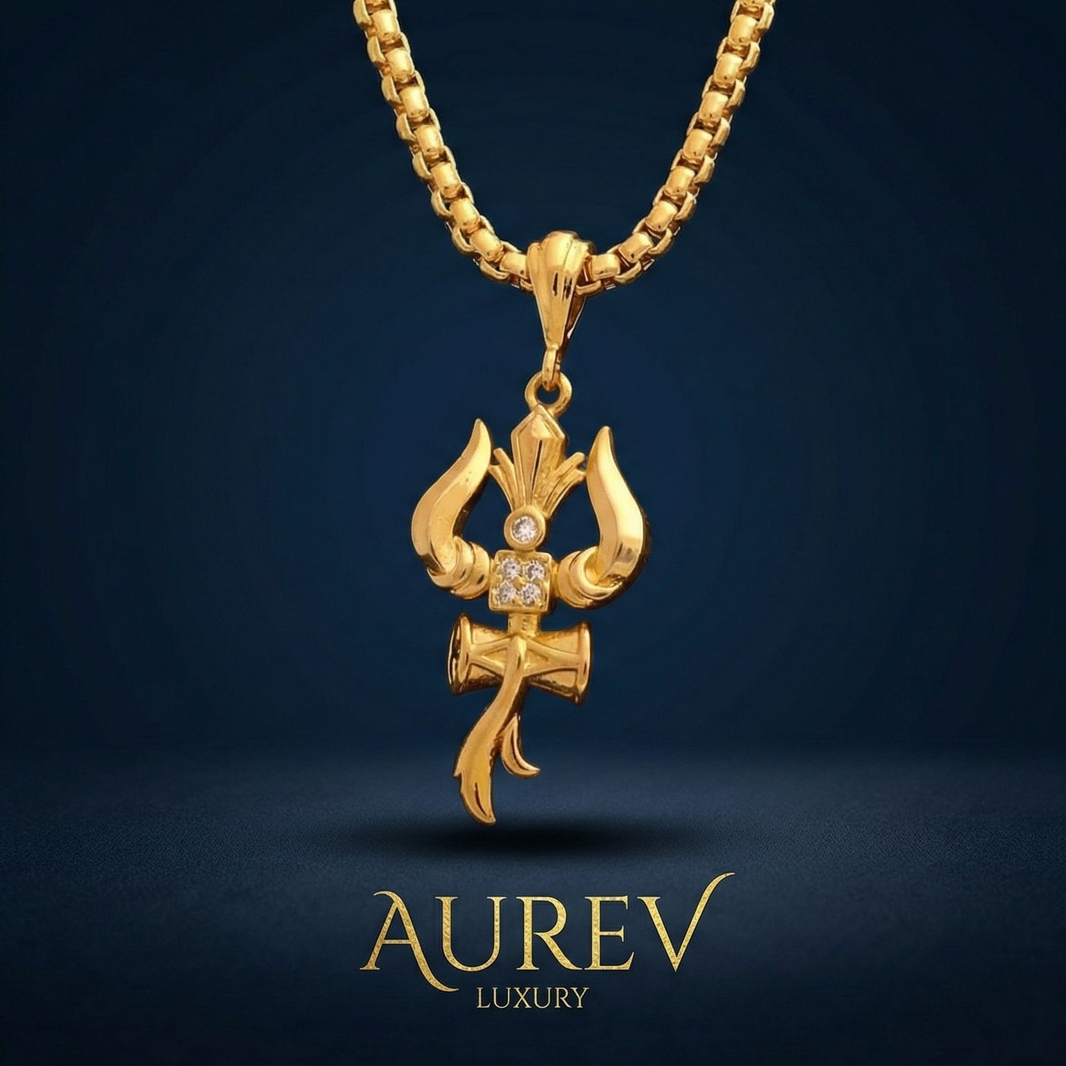 Trishul Pendant With Chain