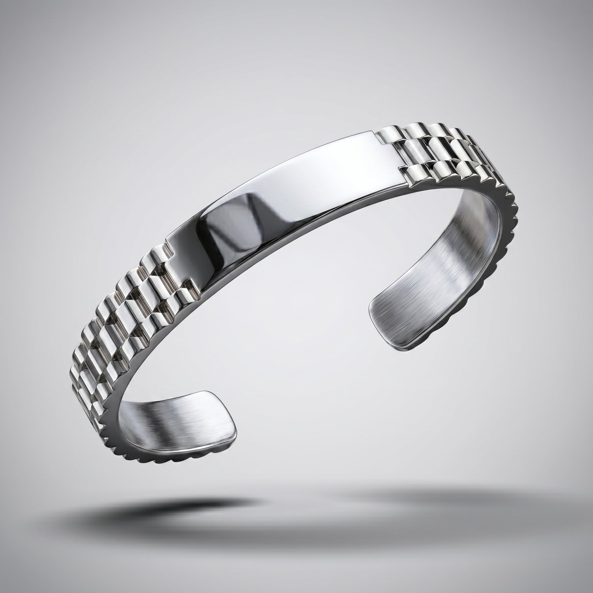 Stainless Steel Kada Open Cuff Bracelet for Men | Adjustable upto 8cm in diameter