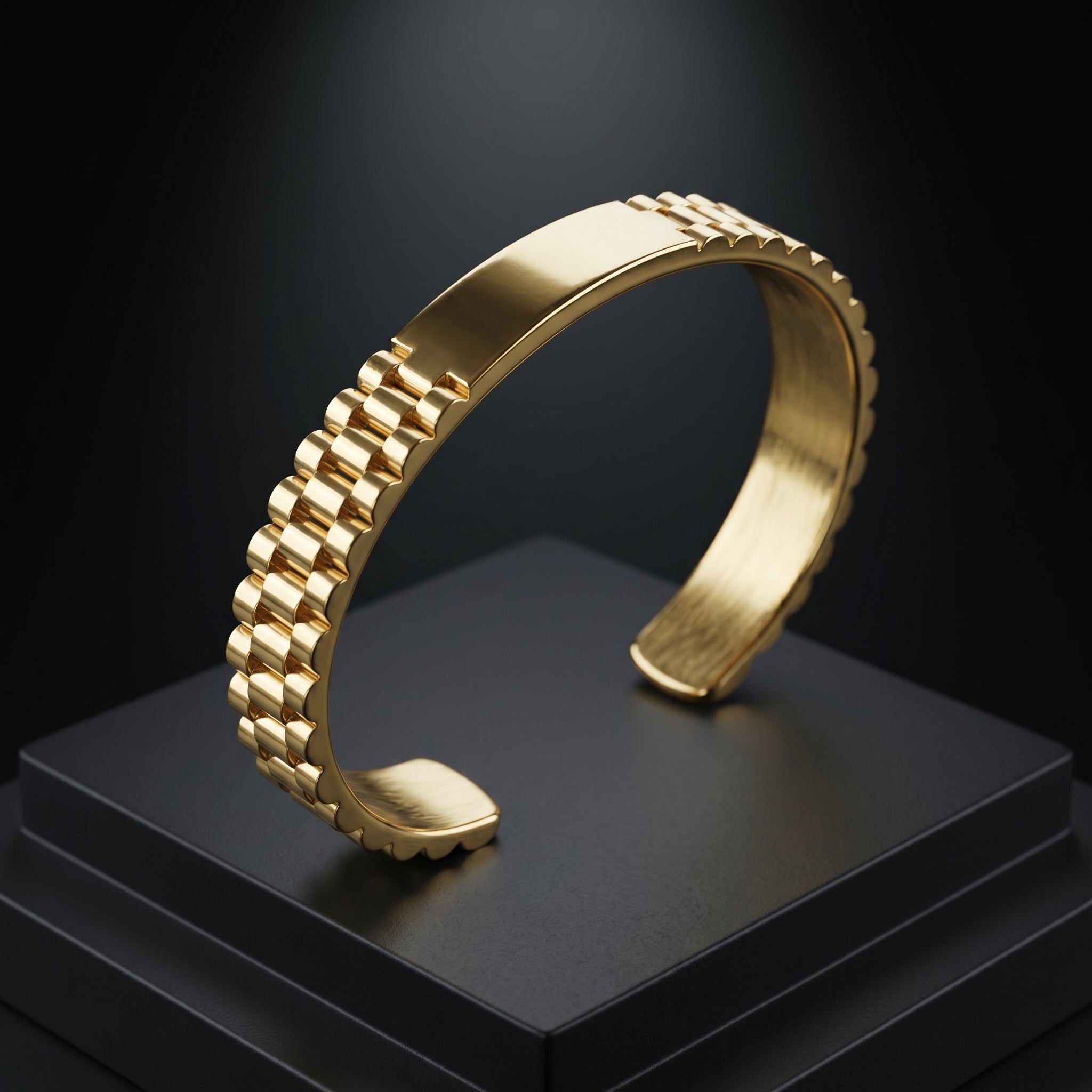 Stainless Steel Kada Open Cuff Bracelet for Men | Adjustable upto 8cm in diameter