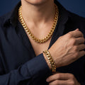 Cuban chain and bracelet Combo
