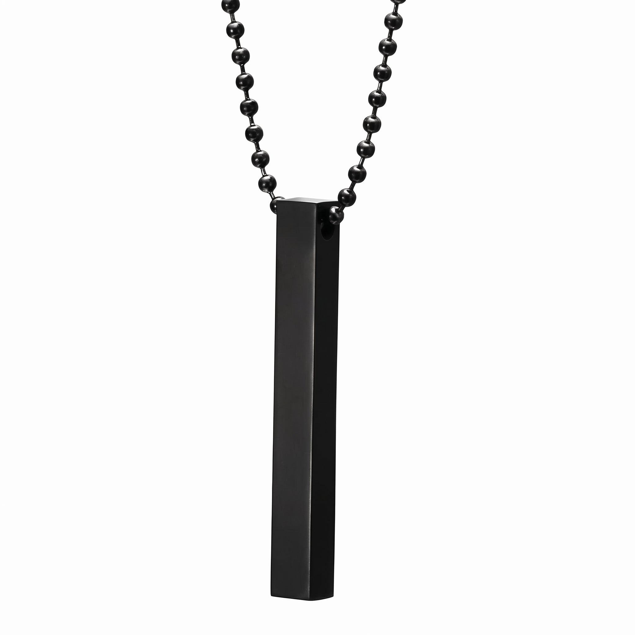 Men’s Silver Bar Pendant Necklace | Minimalist Rectangular Design | Stainless Steel Chain | Premium Polished Finish | Daily Wear Fashion Jewelry