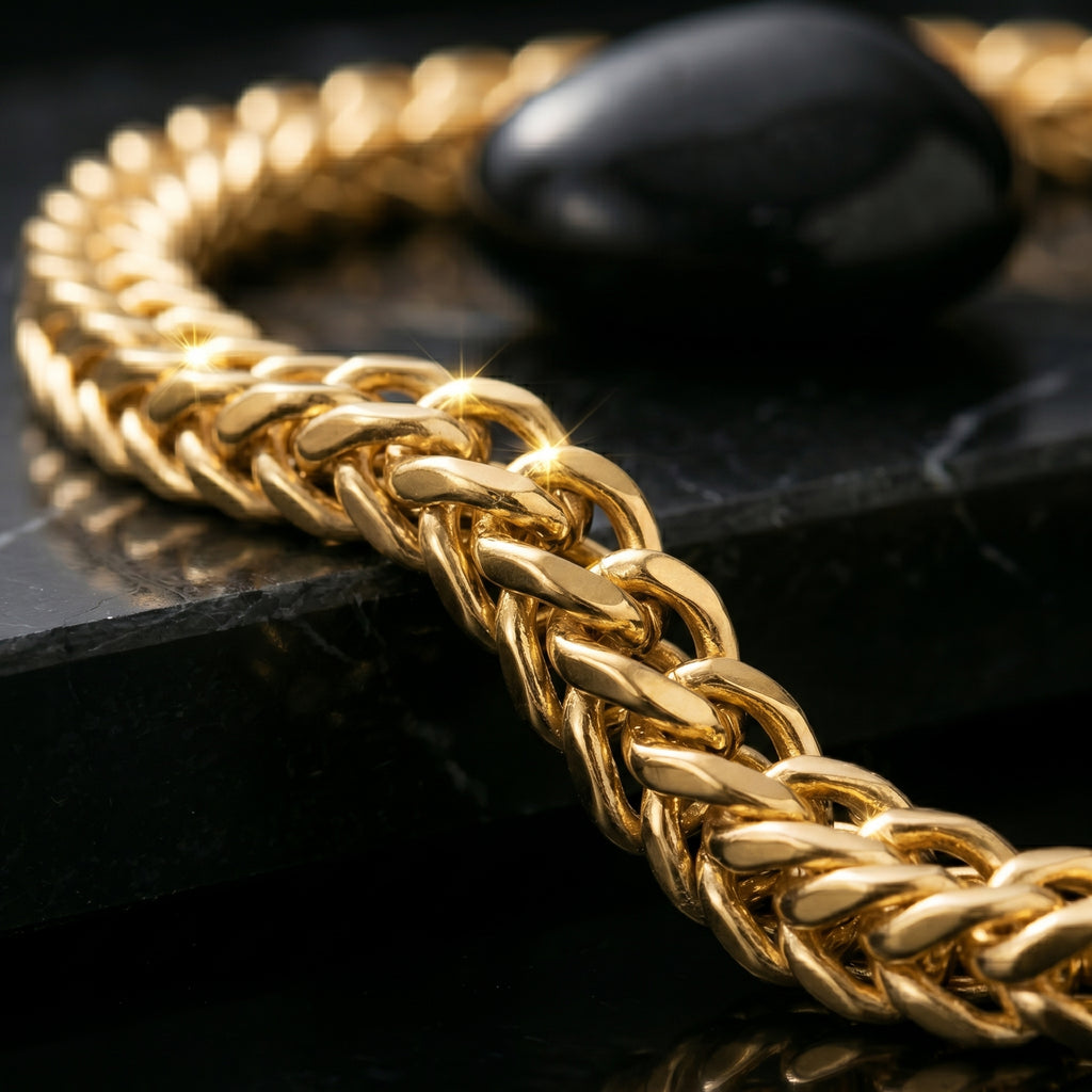 Aurev MEN Premium Gold Cuban Link Chain for Men – Length 22 inch | Width 6 mm