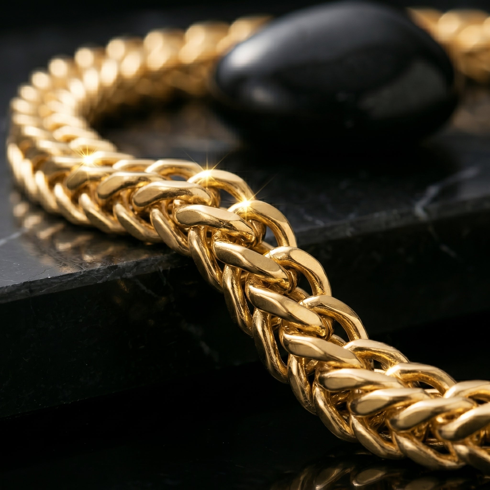Aurev MEN Premium Gold Cuban Link Chain for Men – Length 22 inch | Width 6 mm